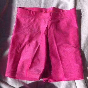 Hot pink biker shorts